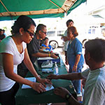 Many took part in the medical screenings